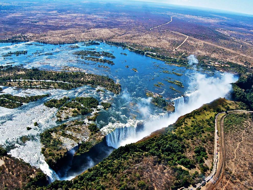 aerial photography victoria falls