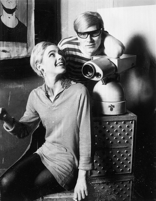 andy warhol with eddie sedgwick p