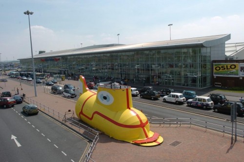 John Lennon Liverpool Airport Yellow Submarine