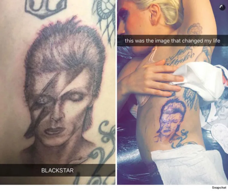 Η Lady Gaga κάνει τατουάζ  David Bowie " Ziggy Stardust "...