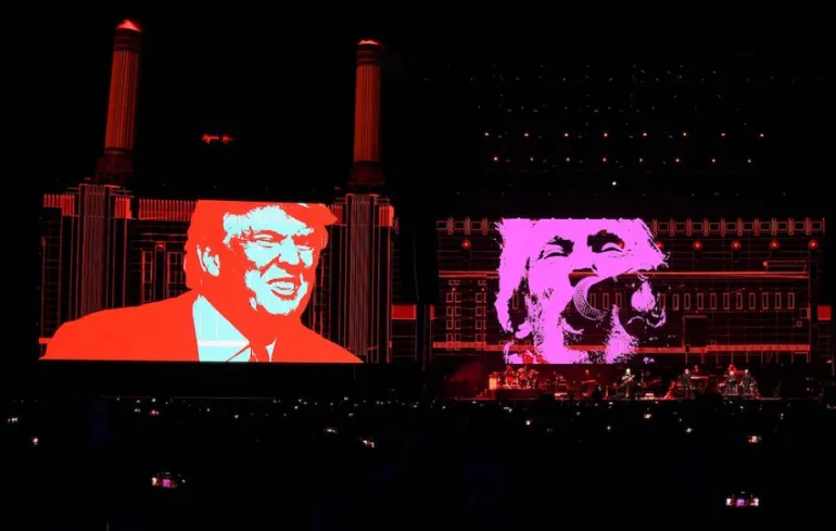 O Roger Waters κοροϊδεύει τον Trump σε πρόβα της περιοδείας του 