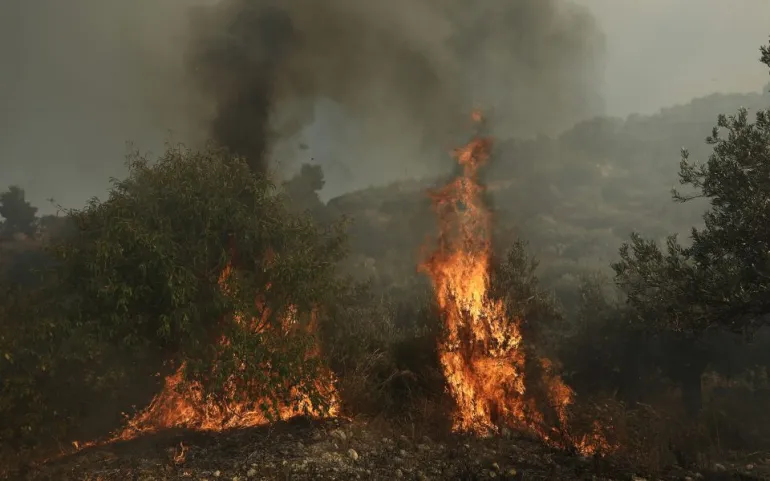 Νέα μεγάλη φωτιά στα Βίλια: «Εκκενώστε προς Ψάθα», το μήνυμα από το 112