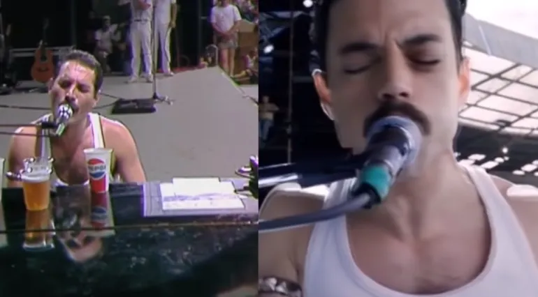Μία σύγκριση καρέ-καρέ, Queen με Rami Malek στο Live Aid! 