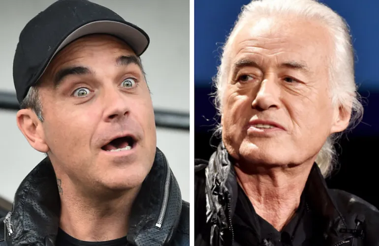 O Robbie Williams παίζει στο σπίτι του μουσική αντιπάλων των Led Zeppelin για να την 'σπάσει' στον γείτονα του Jimmy Page 
