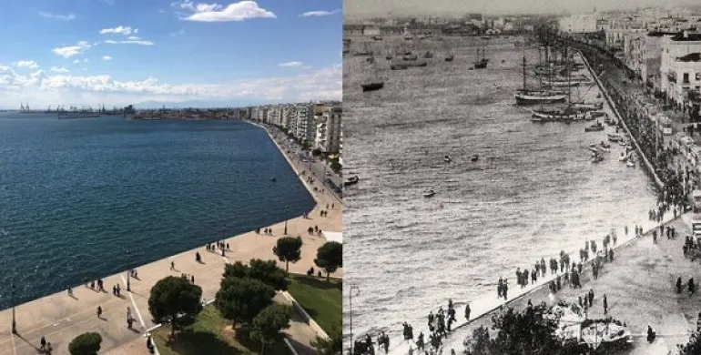 Η θέα από το Λευκό Πύργο στη Θεσσαλονίκη, τα τελευταία 100 χρόνια