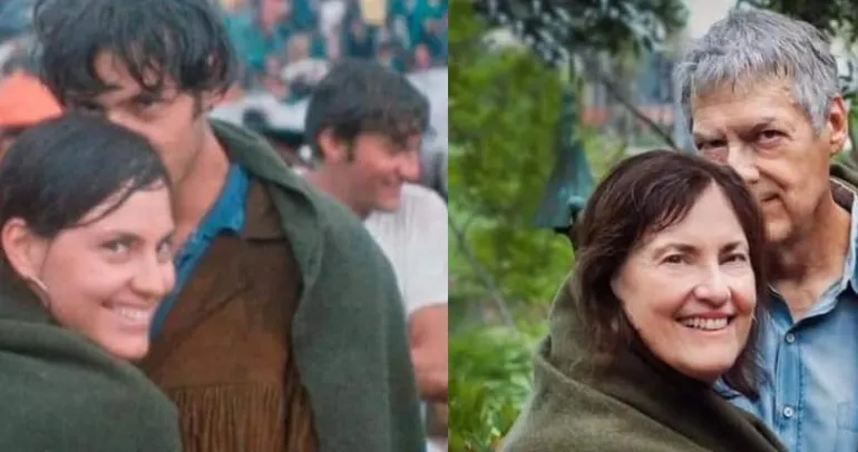 Ένα ζευγάρι στο Woodstock (48 ώρες μετά τη γνωριμία τους) και το ίδιο ζευγάρι 50 χρόνια αργότερα