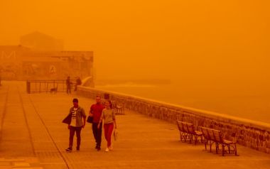 «Πνίγηκε» η Κρήτη από την αφρικανική σκόνη -Εφτασε μέχρι την Ηλεία