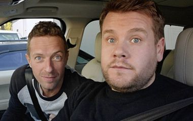 Ο Chris Martin των Coldplay στο αμάξι του James Corden...