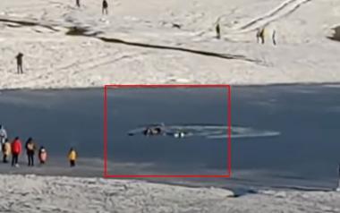 Λίμνη Πλαστήρα: Έσπασε ο πάγος - Επισκέπτες κατέληξαν στο παγωμένο νερό