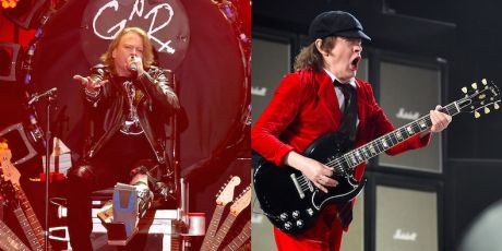 Angus Young με Guns 'N' Roses στο Coachella